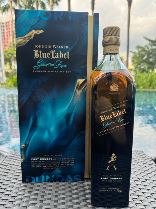 Johnnie Walker Blue Label Ghost and Rare Port Dundas 1L